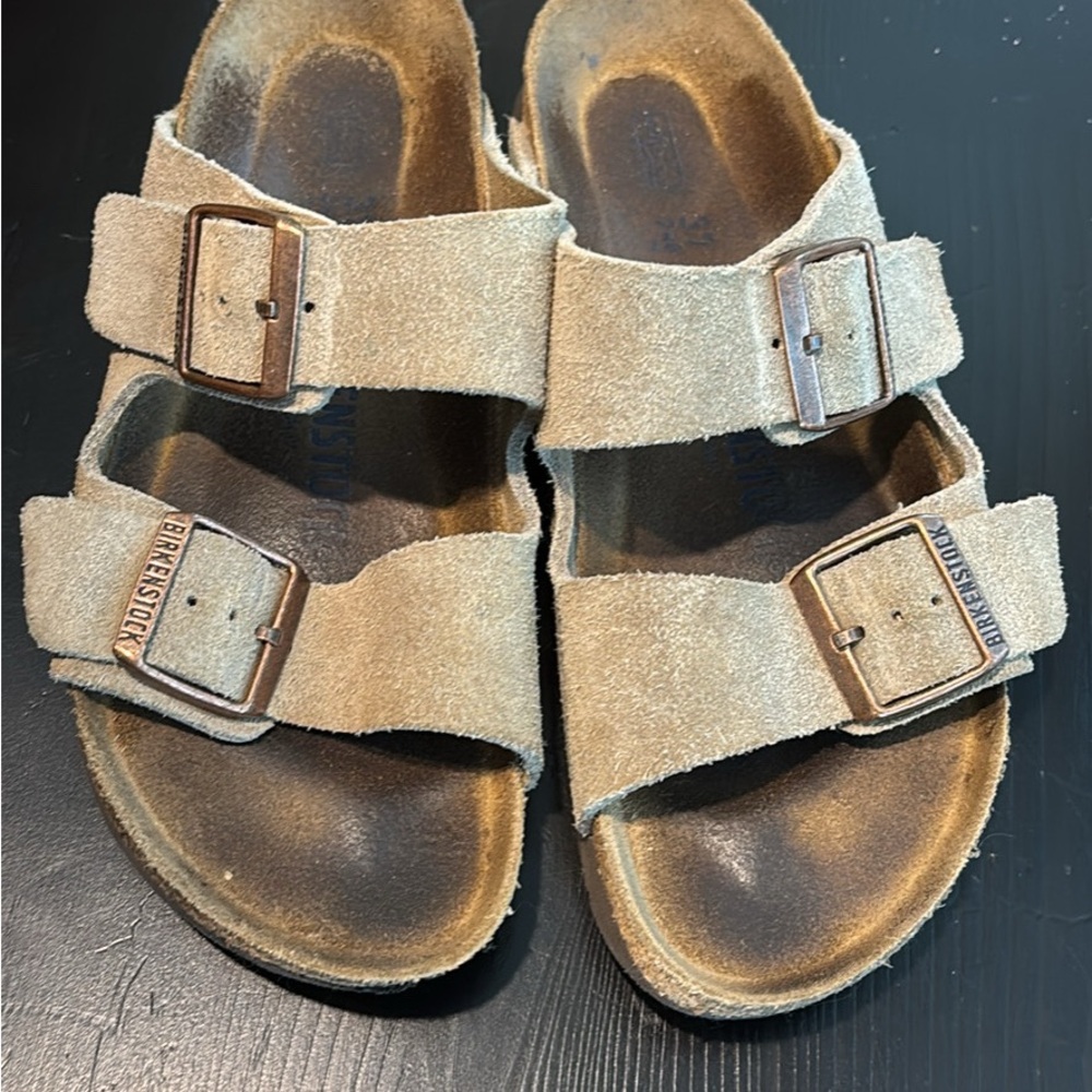 Birkenstock Arizona Tan Suede Sandals Size 37
